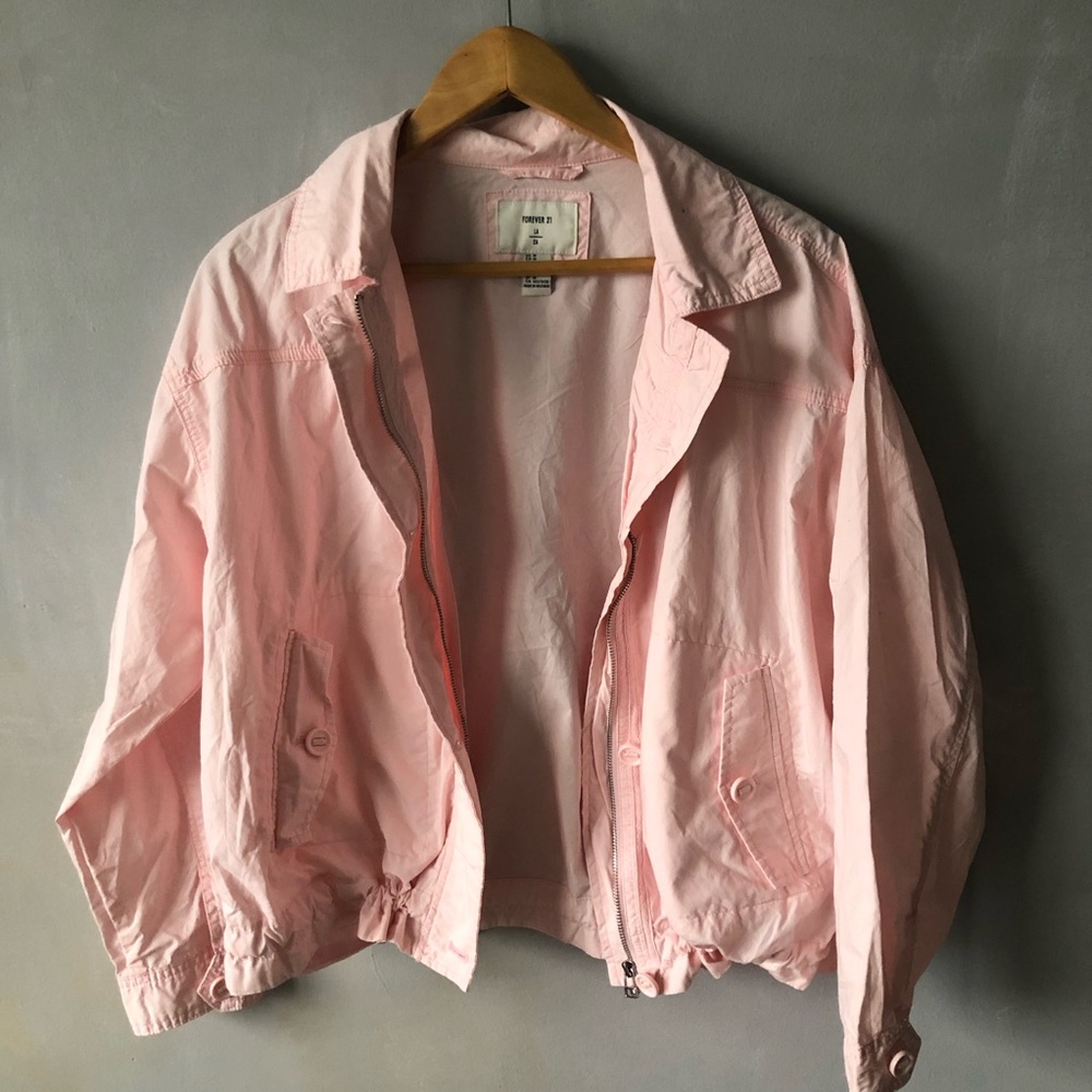 forever 21 oversized pink jacket